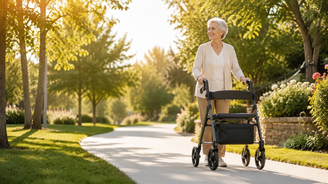 How to Choose a 4-Wheel Rollator: Fit, Brakes, Wheels, and Transport